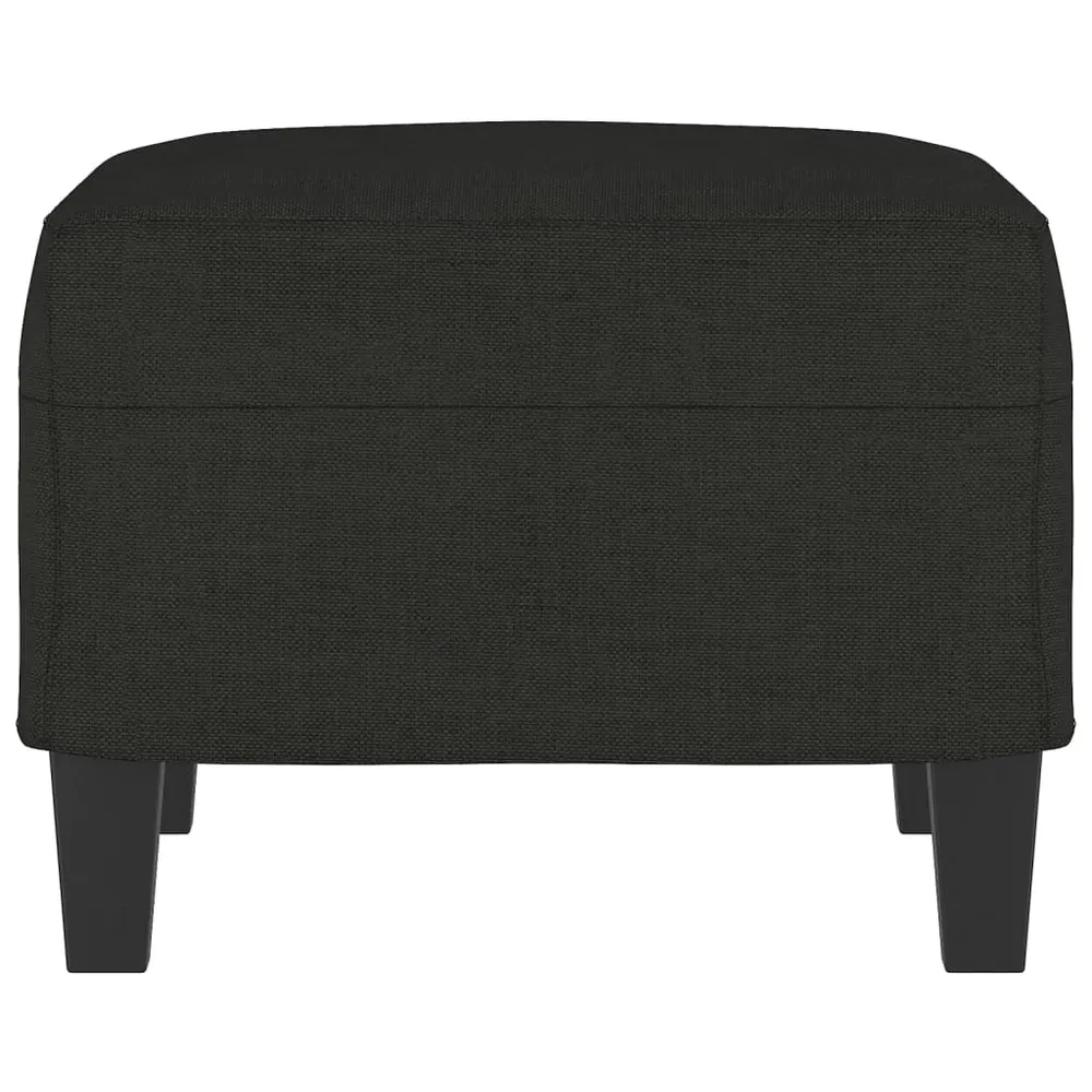 Repose-pieds tabouret 60 x 50 x 41 cm en tissu noir DEC030493