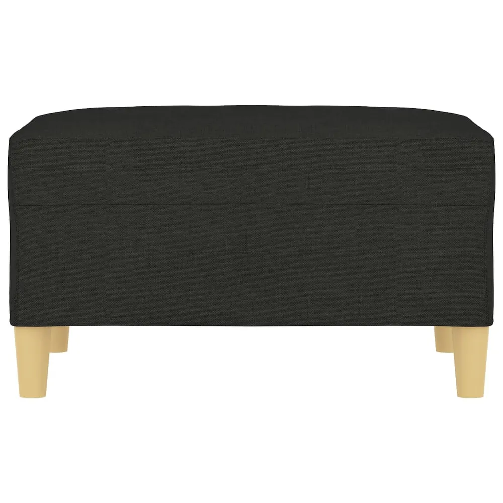 Repose-pieds tabouret 70 x 55 x 41 cm en tissu noir DEC030508