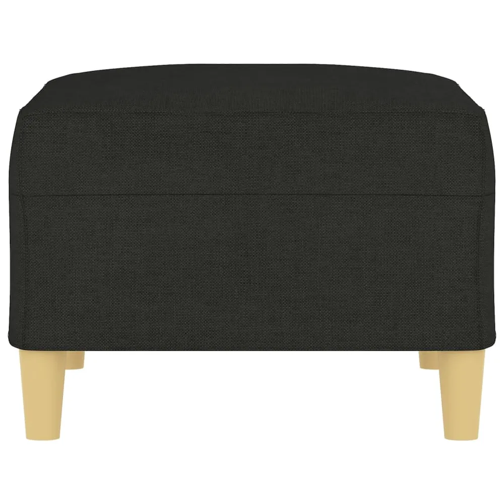 Repose-pieds tabouret 70 x 55 x 41 cm en tissu noir DEC030508