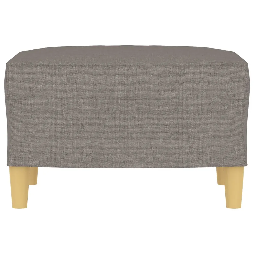 Repose-pieds tabouret 60 x 50 x 41 cm en tissu taupe DEC030630
