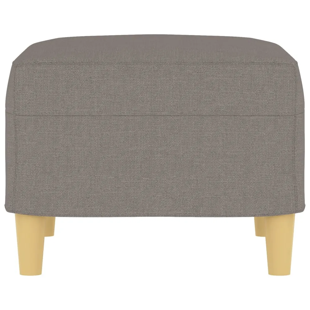 Repose-pieds tabouret 60 x 50 x 41 cm en tissu taupe DEC030630