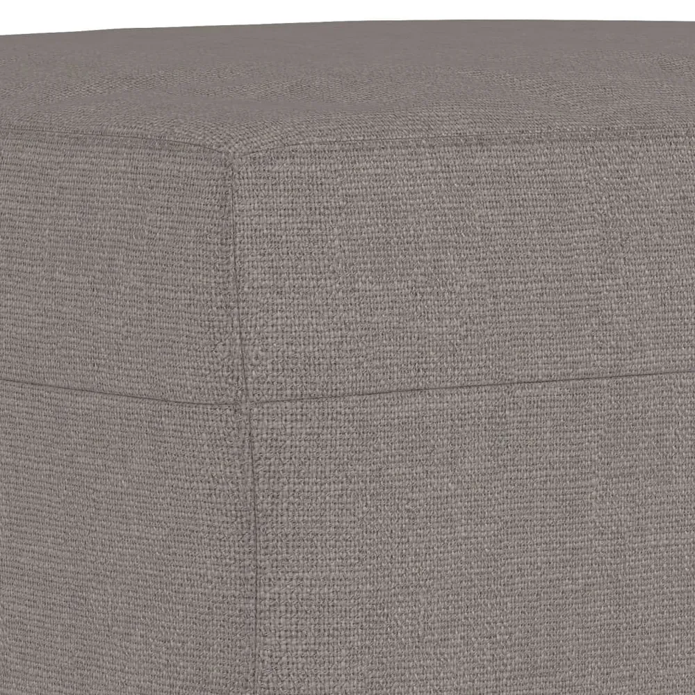 Repose-pieds tabouret 60 x 50 x 41 cm en tissu taupe DEC030630