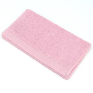 Serviette invité 30x50 cm coton peigné ALBA rose bonbon avec Compartiments Multiples