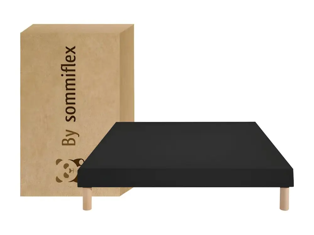 Sommier 120x190cm noir fabrique en France