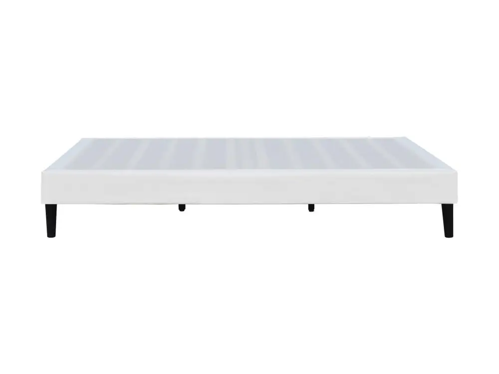 Sommier Tapissier Blanc 140x200 déhoussable housse lavable - revetement Tissu Polyester