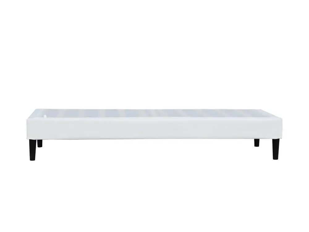 Sommier Tapissier Blanc 90x190 déhoussable housse lavable - revetement Tissu Polyester