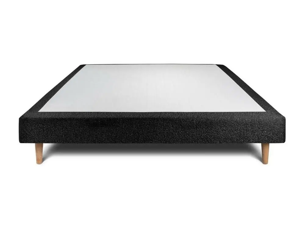 Sommier Tapissier Bouclette Noir 140x190 H29cm