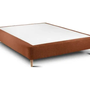 Sommier Tapissier Bouclette Terracotta 140x200 H35cm | Montage facile |