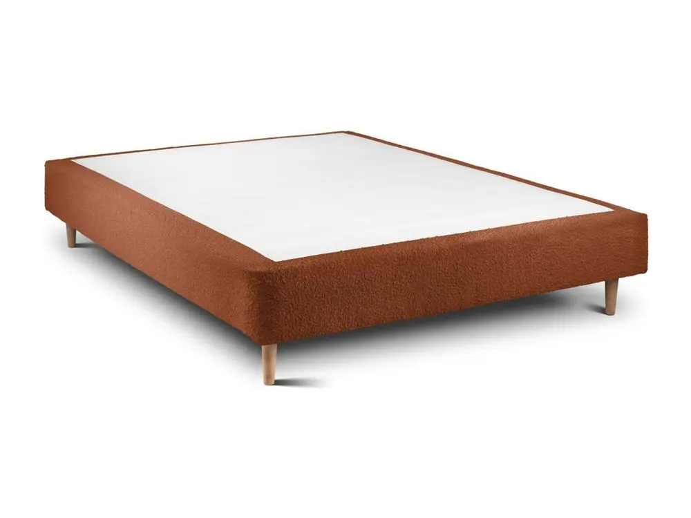 Sommier Tapissier Bouclette Terracotta 140x200 H35cm | Montage facile |