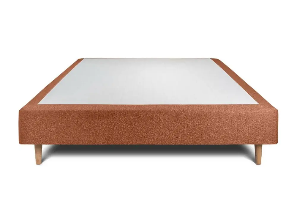 Sommier Tapissier Bouclette Terracotta 140x200 H35cm | Montage facile |