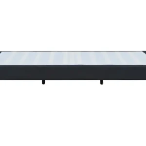 Sommier Tapissier Noir 140x200 déhoussable housse lavable - revetement Tissu Polyester