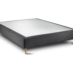 Sommier Tapissier Tissu Noir 150x190 H35cm