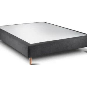Sommier Tapissier Tissu Noir 160x200 H35cm