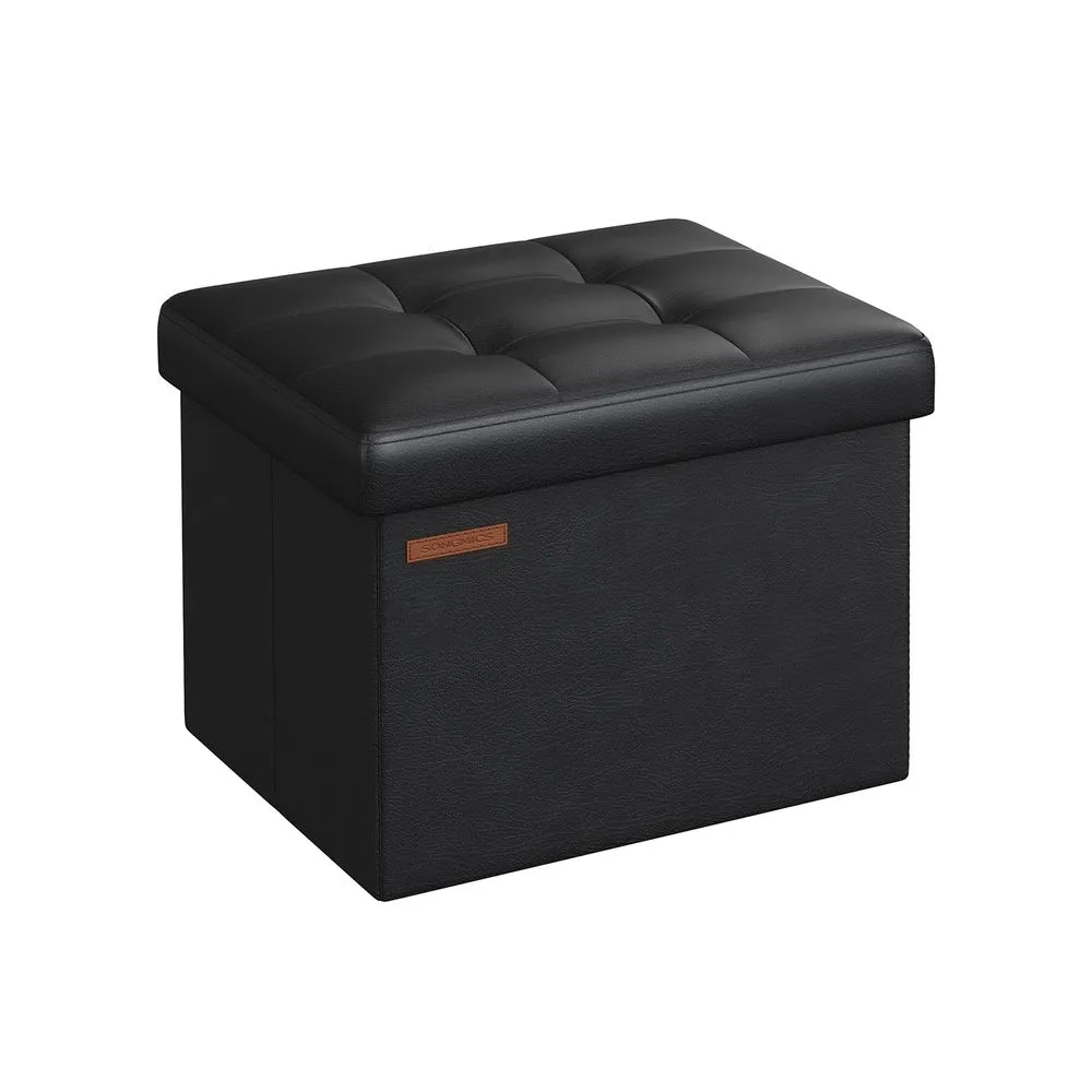 SONGMICS Minuscule tabouret de rangement pliable PU