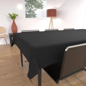 Support pour écran Nappe anti-tâches rectangle 140X200 cm ALIX noir, par Soleil d'Ocre