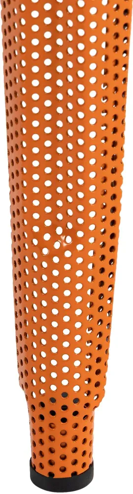 Tabouret de bar avec repose-pieds design industriel empilable en métal perforé orange 10_0004870
