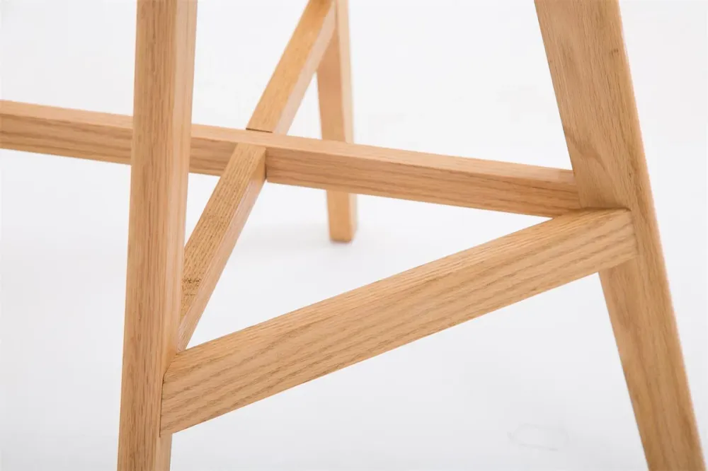Tabouret de bar style scandinave avec repose-pieds en bois assises en plastique et synthétique vert TDB10370