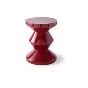 Tabouret en fibre de verre rouge bourgogne Zig zag Pols Potten - 46cm