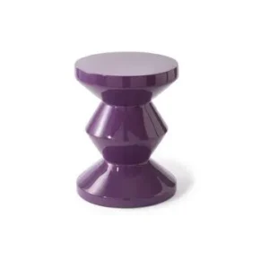 Tabouret en fibre de verre violet profond Zig zag Pols Potten - 46cm