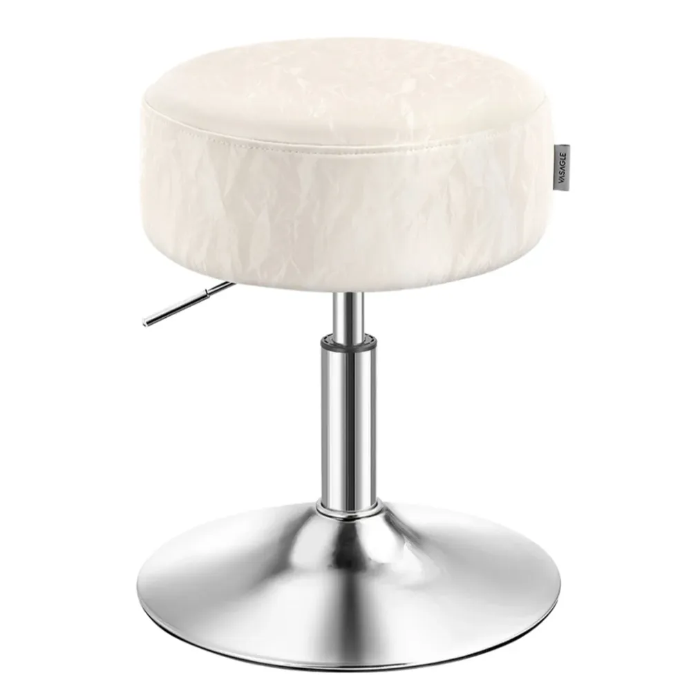 Tabouret de maquillage réglable en hauteur pivotant à 360 degrés en PU coussin épais tabouret de coiffeuse pour chambre cu...