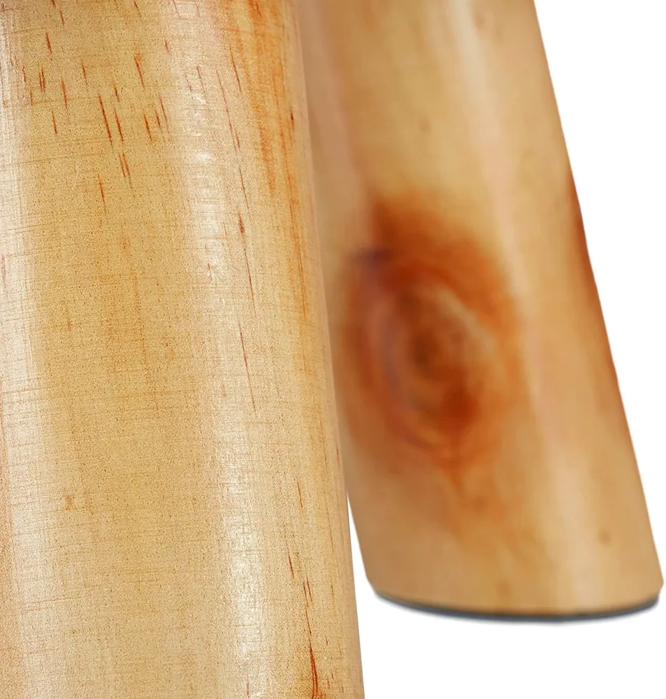 Tabouret rond 4 pieds bois et synthétique blanc 13_0002818
