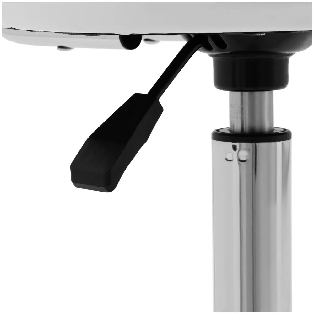 Tabouret à roulette professionnel avec dossier 60 cm 150 kg blanc 14_0010098