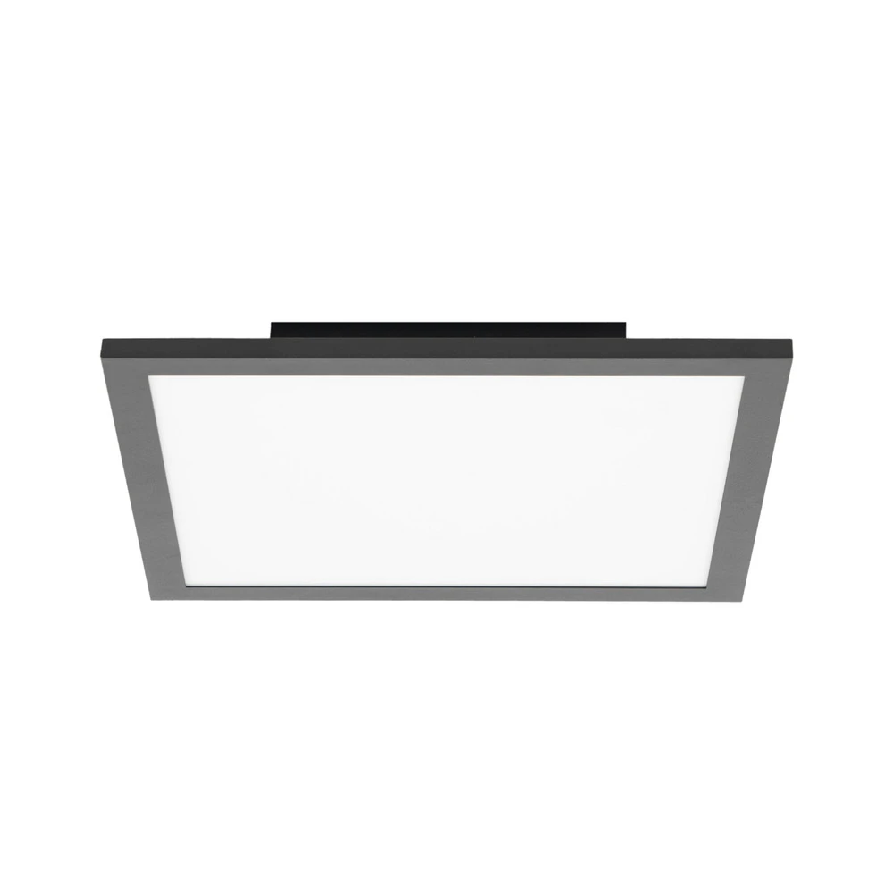 Lindby Panneau LED Lamin, noir, 30 cm, aluminium, CCT, télécommande avec Support de Plafond