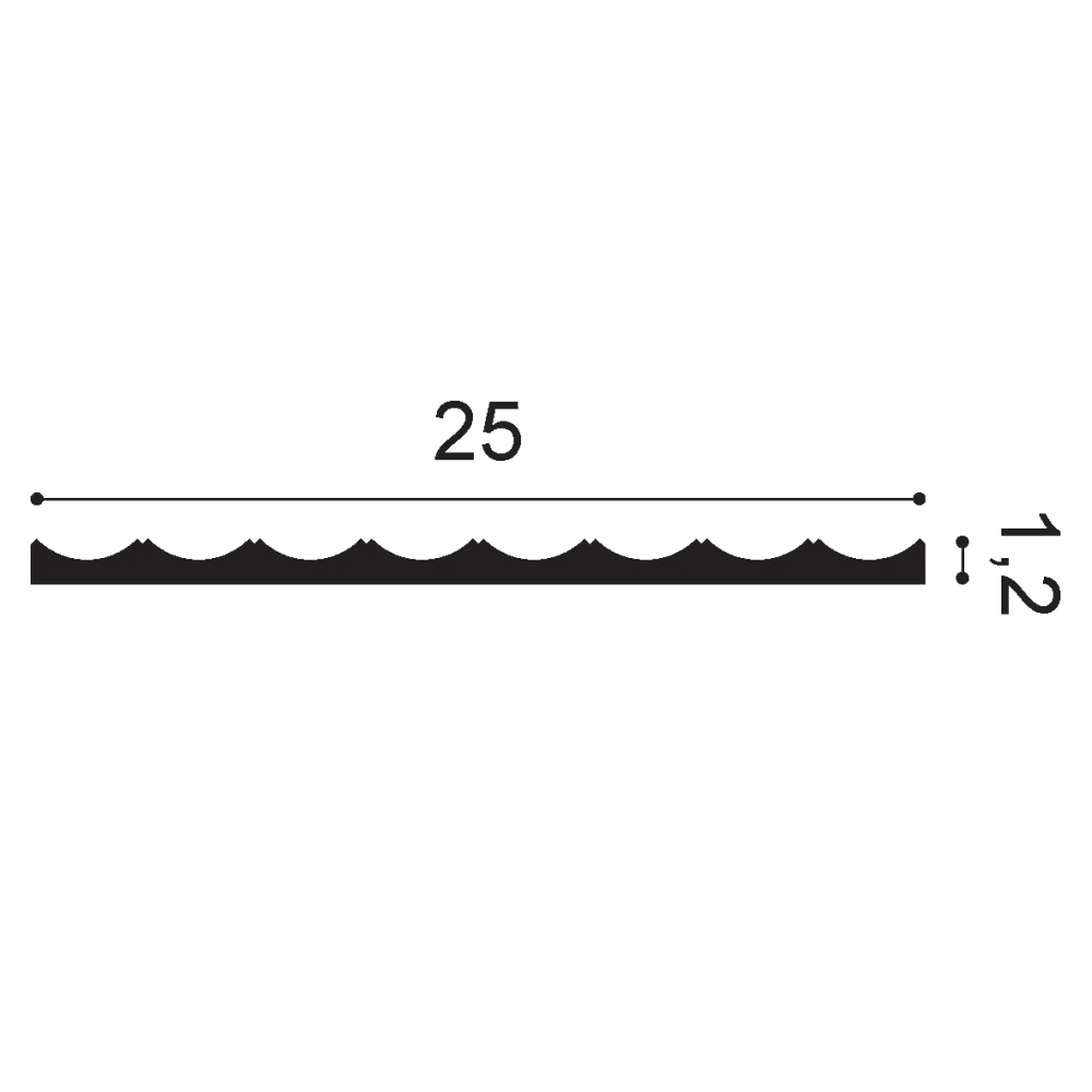 Panneau 3D | 250 x 12 x 2000 mm | W212 VALLEY LOOP | Compatible Home Cinéma
